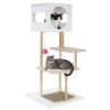 Multi-Level Cat Tree with 2 Scratching Pads, Dual-Door Cat Condo & Anti-Tipping Kit for Indoor Cats