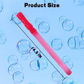 24 Pack Bubble Wands for Kids, 8 Colors Bubbles Stick Bulk, 14.6" Easter Party Favor Summer Toy for Children