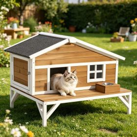 Modern Insulated Cat House for Outdoor