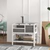 Tortoise Habitat with Shelf Storage Tortoise Gift Accessory with Weather Protection for Indoor, Light Gray