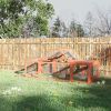 Large Wooden Rabbit Hutch Small Animal Habitat Enclosure Outdoor Run and Lockable Doors - Natural