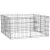 24inch Foldable Metal Exercise Pet Playpen Yard Dog Puppy Kennel Cage 8 Panel