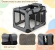 M Collapsible Soft Dog Crate  with Mesh Windows And 3 Doors Travel Crates for Small Medium Large Dogs Pet Carrier