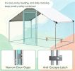 Large Metal Chicken Coop 9.8 X 6.7 Feet with Waterproof Cover for Outdoor Pet Chicken Shelter