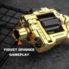 Metal Fidget Toys Gun Adults - Alloy Fidget Slider Clicker Spinner & Launcher Toy EDC Fidget Gun with Bullets and Target Stress Relief Focus Tool (Gol