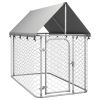 Outdoor Dog Kennel with Roof 78.7"x39.4"x59.1