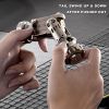Metal Fidget Toy Gun for Adults: Stress Relief Toys Fidget Gun Fidget Spinner, Steel EDC with 20 Bullets 1 Target Silent for Adults Family (Black)