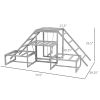 Chicken Roost Toys for Chickens Hens, Coop Accessories with Wood Stand, Ladder Platforms, for 10-15 Chickens
