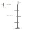 Floor-to-Ceiling Cat Tree Cat Climbing Tower with Sisal-Covered Scratching Posts Natural Cat Tree Activity Center for kittens Cat tower furniture