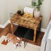 Dog Crate Furniture with Cushion and Double Doors for Small/Medium Dogs
