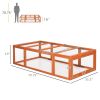 Large Wooden Rabbit Hutch Small Animal Habitat Enclosure Outdoor Run and Lockable Doors - Natural