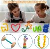 Silicone Sensory Sticks for Kids Adults, Textured Flexible Fidget Sticks Toys for Autism ADHD, Classroom Travel Anxiety Relief Toy