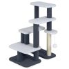 2-in-1 Cat Stairs & Tree with Sisal Scratching Post, 4 Levels Pet Steps for Elderly Cats & Short-Legged Dogs