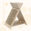 Multi-Functional Cat Scratcher - 18.5"x12"x21", Scratching Surface, Tunnel & Wooden Lounge