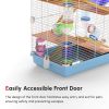 5 Tiers Green Hamster Cage Portable with Exercise Wheels Play Tube Water Bottle Dishes House Ladder - Ideal for Gerbils
