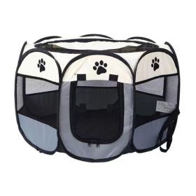 Portable Dog Crate Breathable Spacious Space Easy To Clean Enclosed Foldable Soft Kennel For Cats Dogs Small 72x43cm/28.3x16.9in (Option: Default)