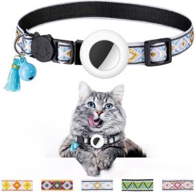 Pet Colored Bell Tassel Collar For Airtag Tracker (Type: Pet Supplies, Color: White)