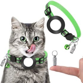 Pet Anti Lost Address Pendant Collar With Bell For Airtag (Type: Pet Supplies, Color: Green)