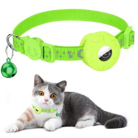 For AirTag Tracker Silicone Case Reflective Cats Dogs Pet Collar (Type: Pet Supplies, Color: Green)