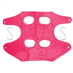 Portable Pet Dog Cat Grooming Hanging Hammock Harness Breathable Groom Helper US (Color: Pink, size: small)