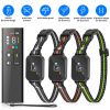 2-in-1 Dog Shock and Bark Collar Dog Training Collar with Remote 1/2/3 Collars(Options) Rechargeable IP68 Waterproof with 3 Channels for Medium and Sm