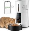 Intelligent feeder, equipped with WiFi application control function, a 4-liter capacity intelligent pet food dispenser specifically for cats and dog
