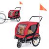 2-in-1 Dog Bike Trailer with Universal Bicycle Coupler