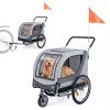 2-in-1 Dog Bike Trailer with Universal Bicycle Coupler