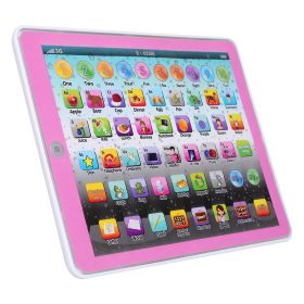 Kid Baby Toddler Tablet Toy Educational Learning Study Tablet Pad Gift for Aged 2 3 4 5 6 7 Girls Boys (Color: Pink, size: One size)