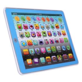 Kid Baby Toddler Tablet Toy Educational Learning Study Tablet Pad Gift for Aged 2 3 4 5 6 7 Girls Boys (Color: Blue, size: One size)