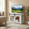 Dog Crate Furniture Heavy Duty Dog Kennel with Sliding Barn Door