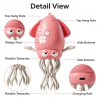Rechargeable Electric Dancing Squid Toy, Pull-String Walking Swing Squid Novelty Toy, Funny Interactive Stress Relief Ocean Toy for Kids & Adults