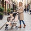 3 Wheel Pet Stroller for Small Dogs Cats up to 33 LBS