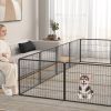 16 Panel 24/32/40 Inches Height Dog Playpen with Lock and Large Door
