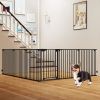 Extra Wide Baby Gate Fits 34.5-154" Openings 6-Panel Adjustable Pet Safety Fence