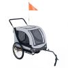2-in-1 Dog Bike Trailer with Universal Bicycle Coupler