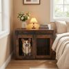 Dog Crate Furniture Heavy Duty Dog Kennel with Sliding Barn Door