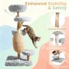 5-Tier Wooden Cat Tree Condo with Plush Perches Jute Posts And Balls Woven Design for Cats Furniture