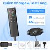 2-in-1 Dog Shock and Bark Collar Dog Training Collar with Remote 1/2/3 Collars(Options) Rechargeable IP68 Waterproof with 3 Channels for Medium and Sm