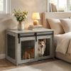 Dog Crate Furniture Heavy Duty Dog Kennel with Sliding Barn Door